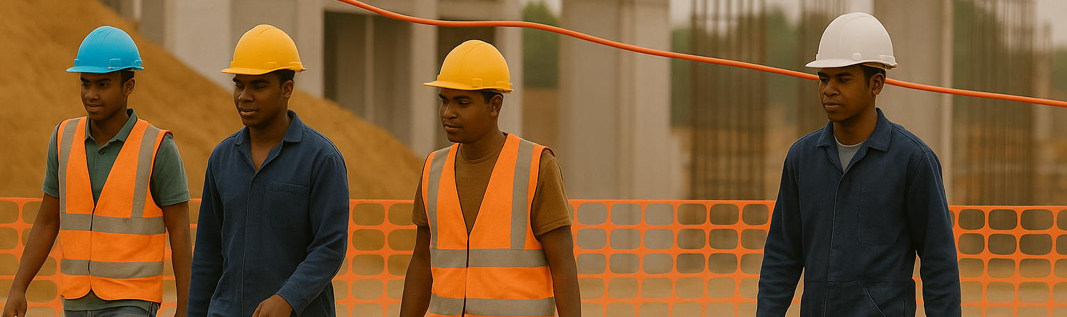 Prévention des risques électriques sur un chantier de construction