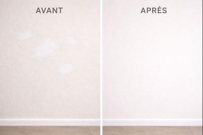 Illustration avant et après rénovation d’un mur