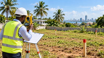 Géomètre vérifiant un terrain en Côte d’Ivoire