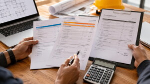 Comparaison de devis et de documents de chiffrage avec une calculatrice