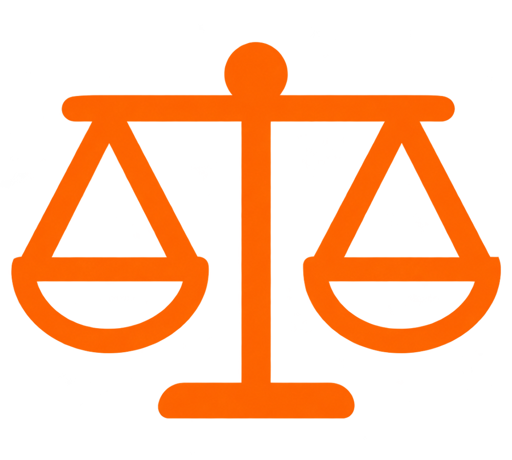 Icône balance orange