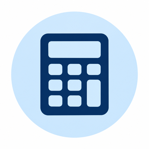 Icône calculatrice bleu marine