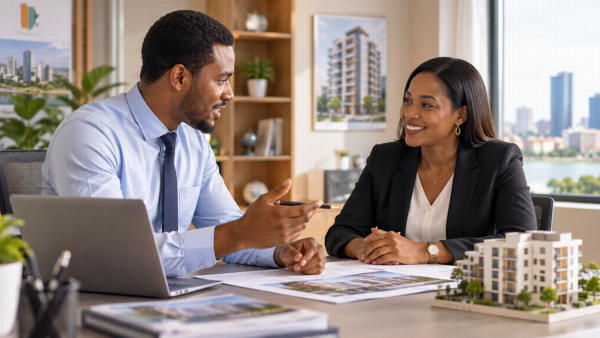 Notaire accompagnant une vente immobilière