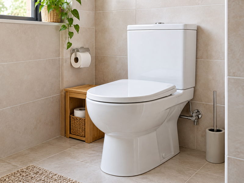 WC moderne dans une salle de bain contemporaine