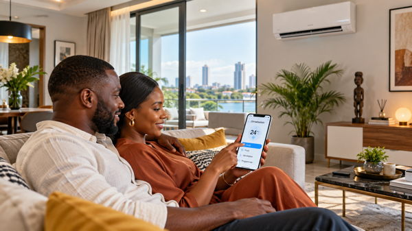 Climatisation programmable contrôlée dans un logement