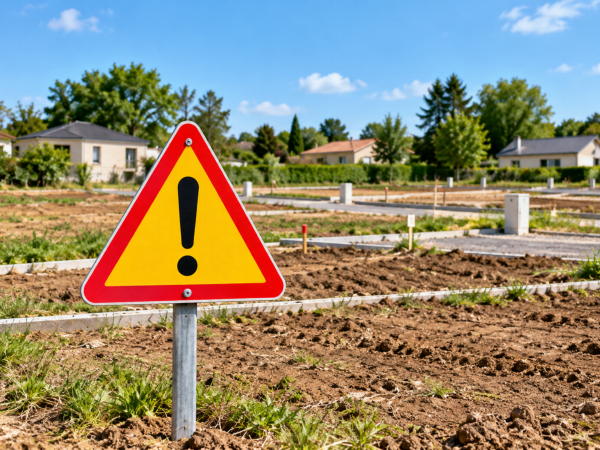 Terrain nécessitant des vérifications avant achat