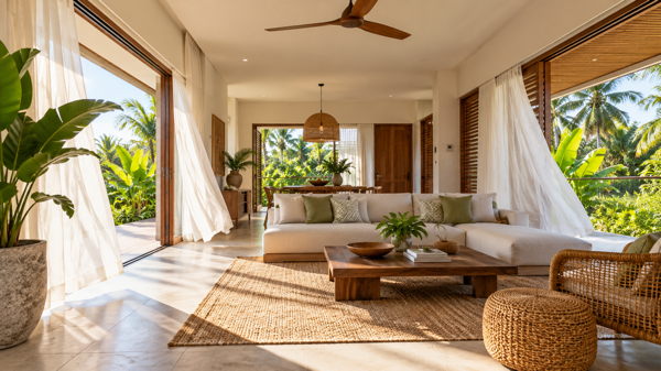 Intérieur moderne favorisant la ventilation naturelle