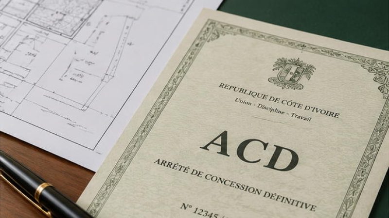 Illustration d’un document ACD accompagné de plans de parcelle